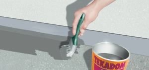 TKK Tekadom vízálló bevonat, vízszigetelés, festhető használata.