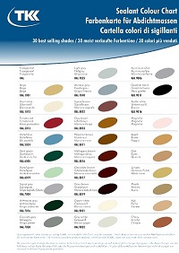 TKK szilikonok szín palettája.